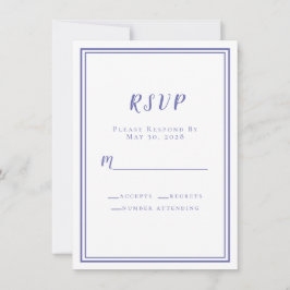 RSVP Uitnodigingskaarten Periwinkle Blauw Chic Bru