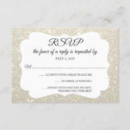 RSVP Uw Dag Glitter Fab White Gold Kaartje