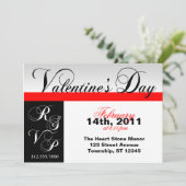 RSVP Valentijnsdag-uitnodigingen Kaart (Staand voorkant)