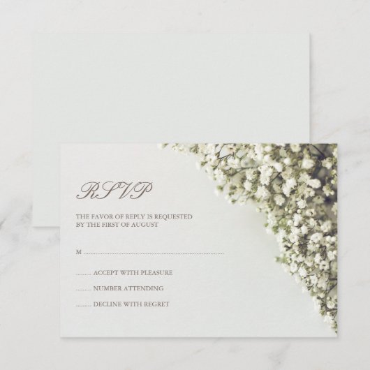 RSVP van  baby's Kaartje (Voorkant / Achterkant)