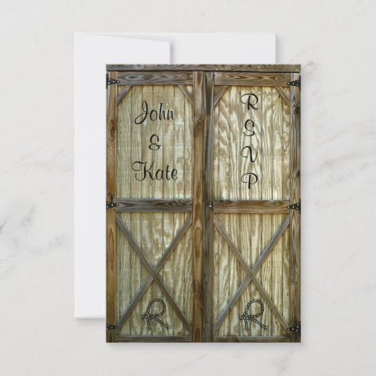 RSVP van Barn door Land Wedding (Voorkant)
