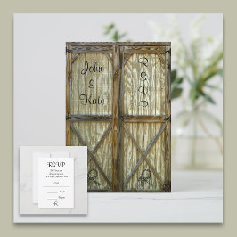 RSVP van Barn door Land Wedding Kaartje