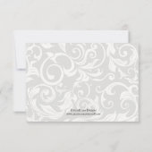 RSVP van Black and Paars Swirl Wedding (Achterkant)