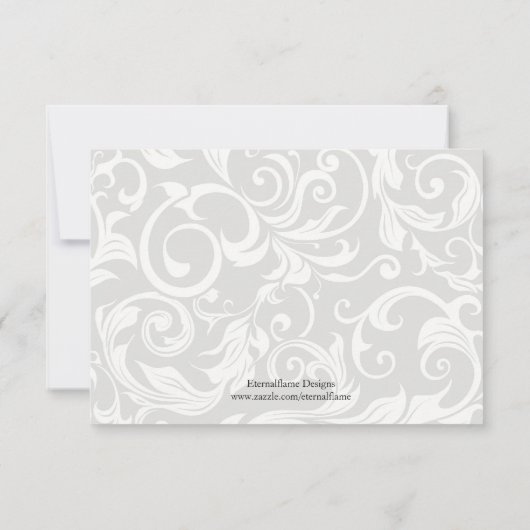 RSVP van Black and Paars Swirl Wedding (Achterkant)