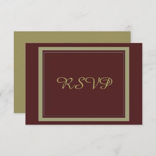 RSVP van Bourgogne en Gold Wedding (Voorkant / Achterkant)