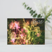 RSVP van Bright Floral Wedding Reception Kaart (Staand voorkant)