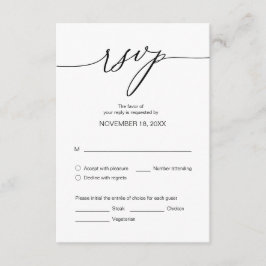 RSVP van bruiloft, maaltijdopties Informatiekaartje