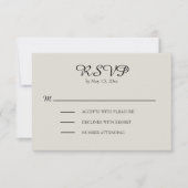 RSVP van crème en bruin Rustic Wedding (Voorkant)