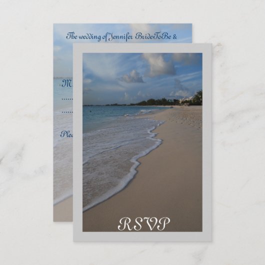 RSVP van de Ontvangst van het huwelijk past in vie (Voorkant / Achterkant)