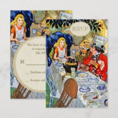 RSVP van de Tea Party van Mad Hatter (Voorkant / Achterkant)