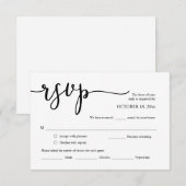 RSVP van de Uitnodiging van het huwelijk, de Kaart (Voorkant / Achterkant)