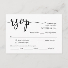 RSVP van de Uitnodiging van het huwelijk, de Kaart