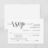 RSVP van de Uitnodiging van het huwelijk, de Kaart (Voorkant / Achterkant)