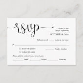 RSVP van de Uitnodiging van het huwelijk, de Kaart (Voorkant)