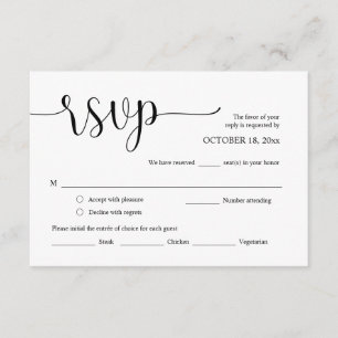 RSVP van de Uitnodiging van het huwelijk, de Kaart