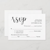 RSVP van de Uitnodiging van het huwelijk, de Kaart (Voorkant / Achterkant)