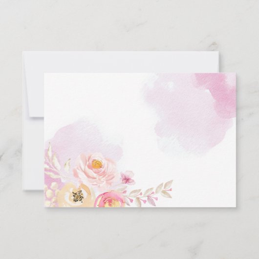 RSVP van de Waterverf van de lente Girly Pink & Go (Achterkant)