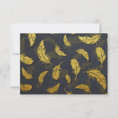 RSVP van elegant en zwart-wit en goudkoorts (Achterkant)