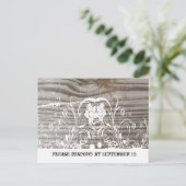 RSVP van gebandeerd hout Uitnodiging Briefkaart (Staand voorkant)