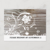 RSVP van gebandeerd hout Uitnodiging Briefkaart (Voorkant)