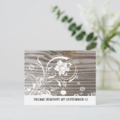 RSVP van gebandeerd hout Uitnodiging Briefkaart (Staand voorkant)