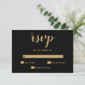 Rsvp van het Berichten van de Berichten van de Zwa Kaartje (Staand voorkant)