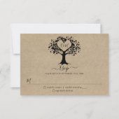 RSVP van het Collectie van de Rustic Heart Wedding Kaartje (Voorkant)