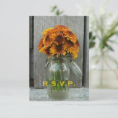 RSVP van het hele huwelijk: Mason Jar Flowers & Ba (Staand voorkant)