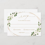 RSVP van het huwelijk met de Keuze van de Mal & Fa (Voorkant / Achterkant)