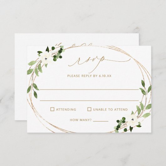 RSVP van het huwelijk met de Keuze van de Mal & Fa (Voorkant / Achterkant)