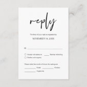 RSVP van het huwelijk, met maaltijdopties Enclosur Informatiekaartje (Voorkant)