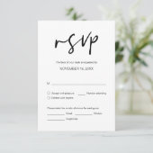 RSVP van het huwelijk, met maaltijdopties Informatiekaartje (Staand voorkant)