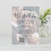 RSVP van het Jubileum van het huwelijk de QR- Code Kaart (Staand voorkant)