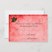 RSVP van het  ribbon en het rode bruiloft (Achterkant)