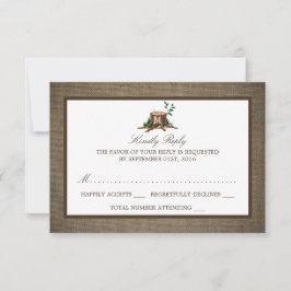 RSVP van het Rustische Monogram van het land Kaartje