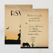 RSVP van het westerne Weddenschap Menu (Voorkant / Achterkant)