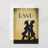 RSVP van het westerne Weddenschap Menu (Achterkant)