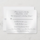 RSVP van Jubileum of bruiloft met keuze uit maalti Kaart (Achterkant)