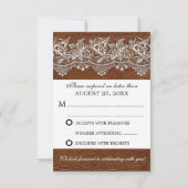 RSVP van leder en Lace Kijk Wedding (Achterkant)