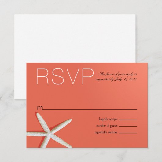 RSVP van ringvisvissen | koraal (Voorkant / Achterkant)