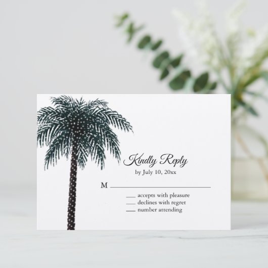 RSVP van tekenlampbomen op kraftpapier (Staand voorkant)