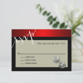 RSVP Vegas Casino Chip | rode zilverzwart (Staand voorkant)