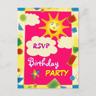 RSVP - VERJAARDAGSFEEST BRIEFKAART