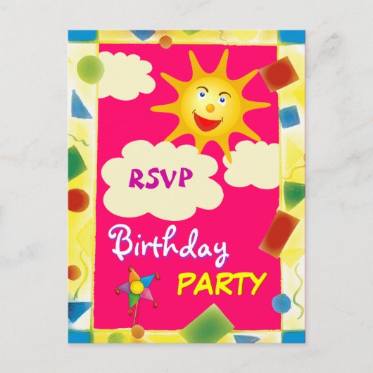 RSVP - VERJAARDAGSFEEST BRIEFKAART (Voorkant)