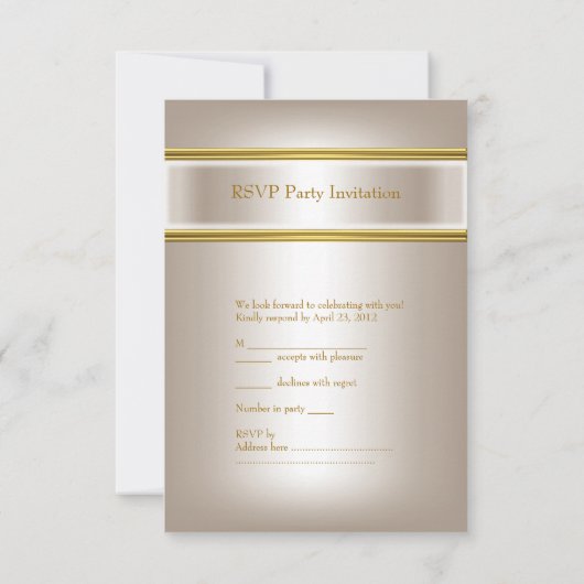 RSVP Verjaardagsfeest Goud Witte Crème Kroonluchte (Achterkant)
