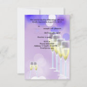 RSVP verjaardagsfeest Paarse champagneglazen (Achterkant)