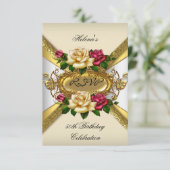 RSVP Verjaardagsfeest Rozen Red Cream Gold 3 (Staand voorkant)