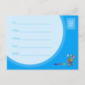 RSVP - VERJAARDAGSFEEST UITNODIGING BRIEFKAART (Achterkant)