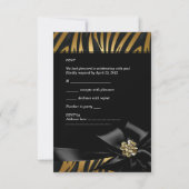 RSVP Verjaardagsfeest Zebra Leopard Gold Elegant 2 (Achterkant)