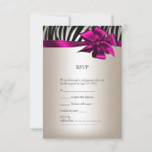 RSVP Verjaardagsfeest Zebra Wit Crème Zwart Roze (Achterkant)